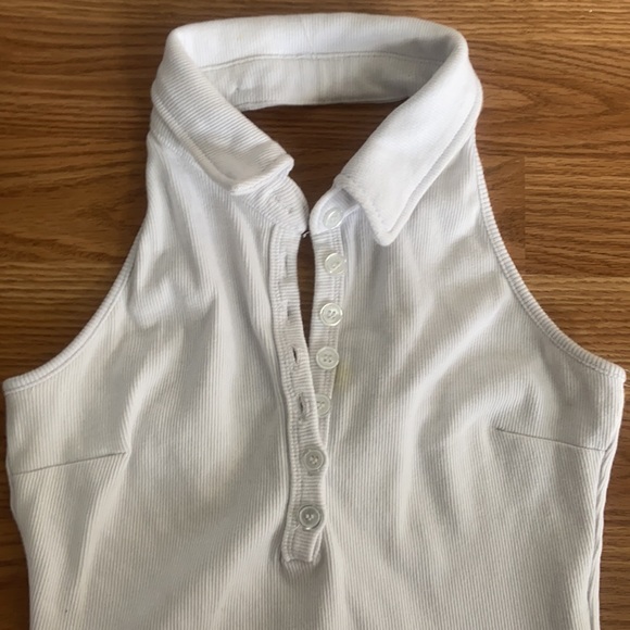 J for Justify White halter dress with buttons in size S - Picture 2 of 4